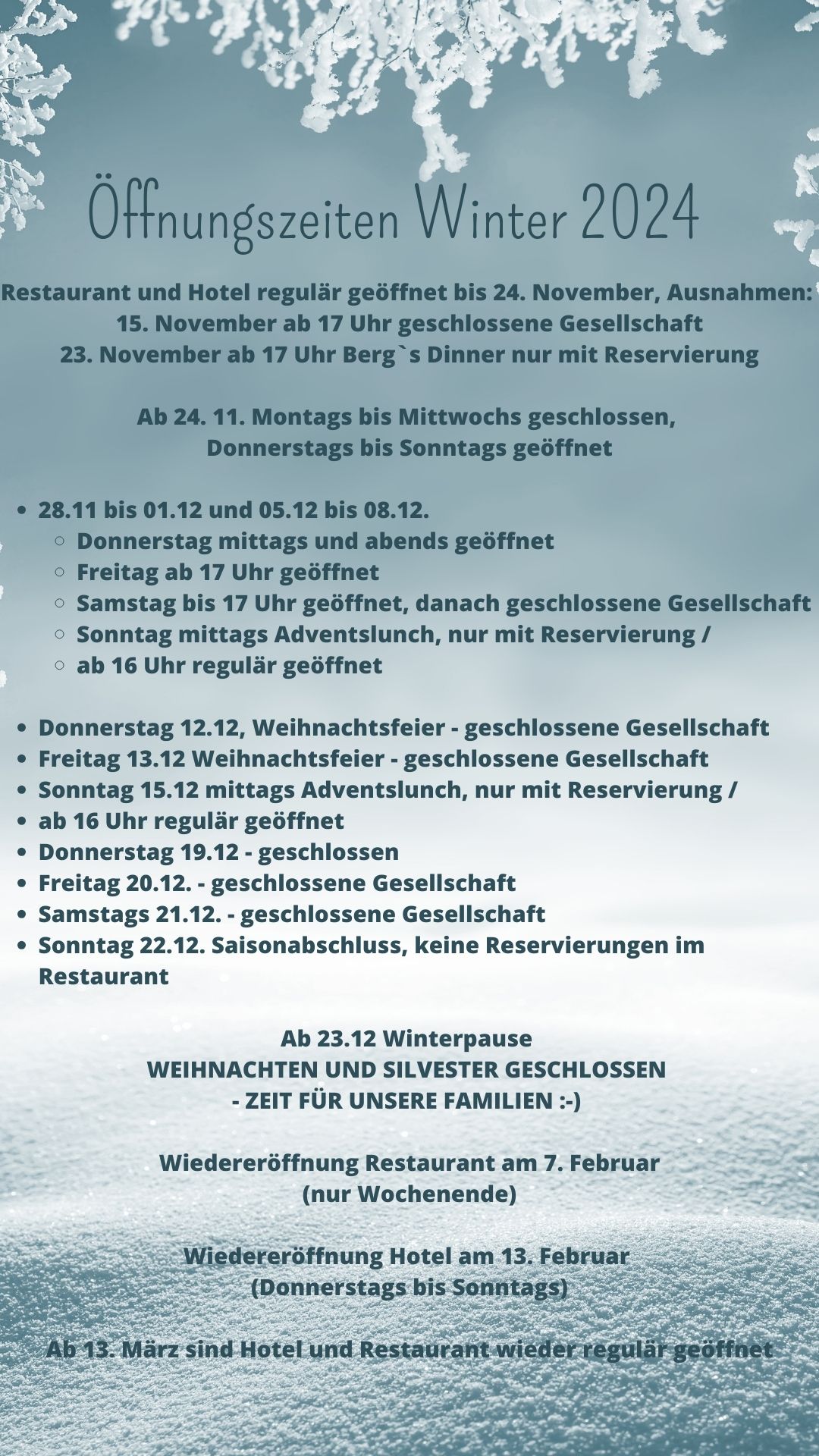 winter ffnungszeiten